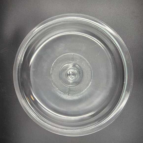 Vintage Glasbake Ovenware Yellow Daisy Casserole 514 Lid Brass Warming Stand Lid - Picture 9 of 16